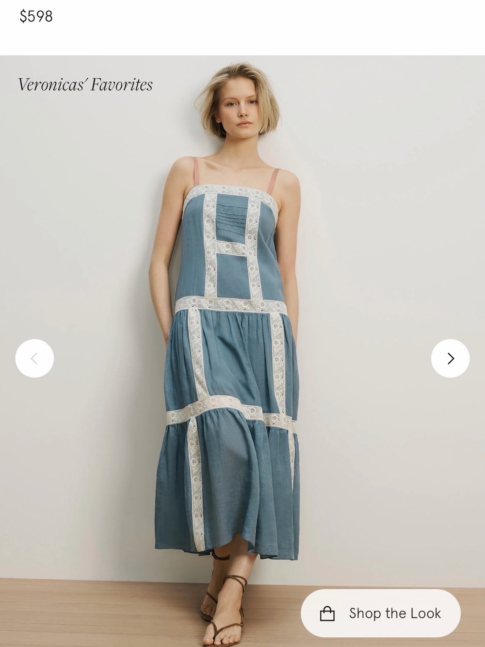 Veronica Beard - mazarine maxi, blue ramie sleeveless dress - Picture 2 of 9
